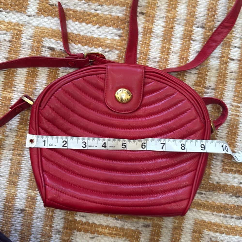 Oscar De La Renta Studio Red Leather Small Purse - Picture 10 of 13